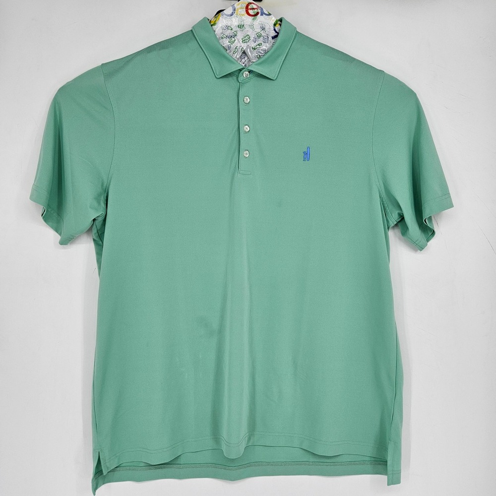 Johnnie O Polo Shirt Mens 2XL Performance Hangin Out Green Lightweight